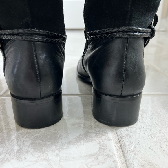 Black Vintage Riding Boots Genuine Leather & Suede Coldwater Creek Riding Boots - Picture 5 of 7